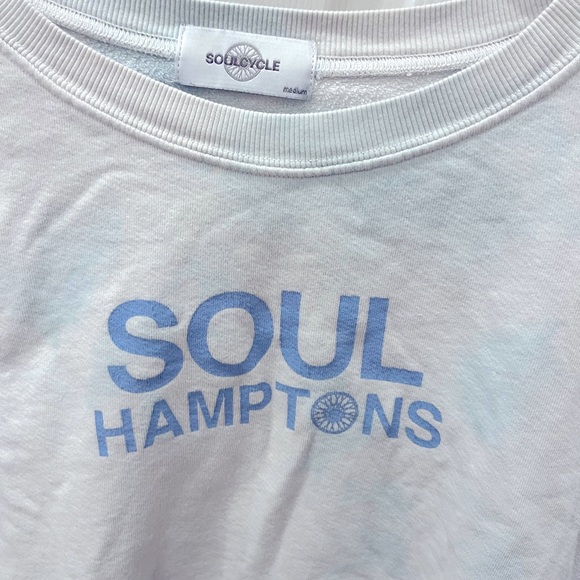 Soul Cycle limited edition Hamptons crewneck, size M, blue&white tie-dye - Picture 1 of 5
